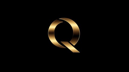 Bold letter Q logo with sharp edges, modern and edgy style