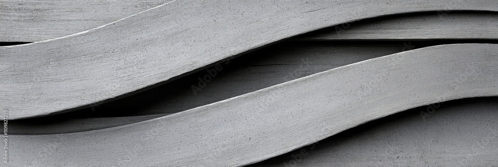 Poster abstract grey waves on textured background with curved lines