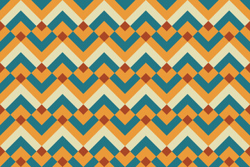 Abstract geometric square background, seamless geometric pattern in vintage colors.