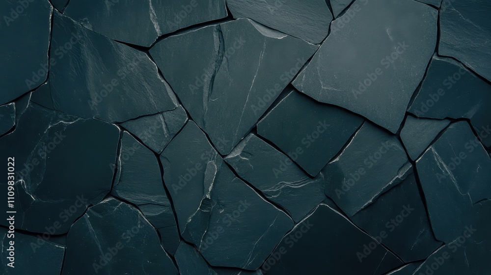 Poster discover the unique charm of dark slate stone, showcasing intricate patterns that enhance any space.