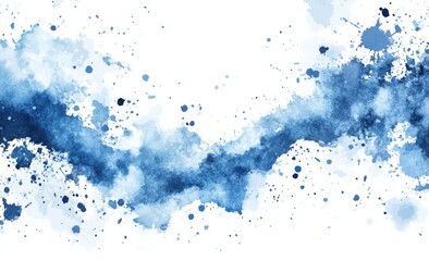 Obraz premium bstract watercolor background with blue and white splashes