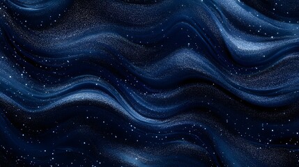 Obraz premium Abstract Dark Blue Glittering Wave Pattern Background