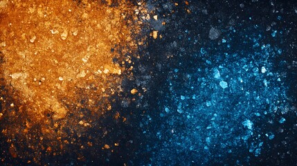 Abstract Gold Blue Splatter Paint Texture Background