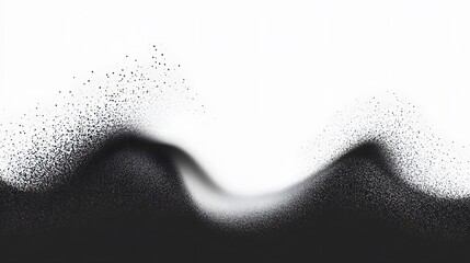 Abstract Black And White Particle Wave Design