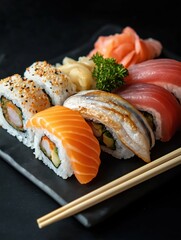 Savoring mackerel sushi with pickled ginger a gourmet culinary experience