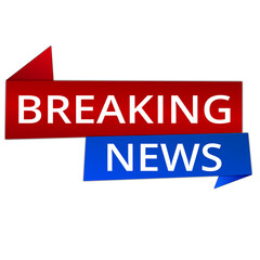 Breaking news sign transperant banner png download 