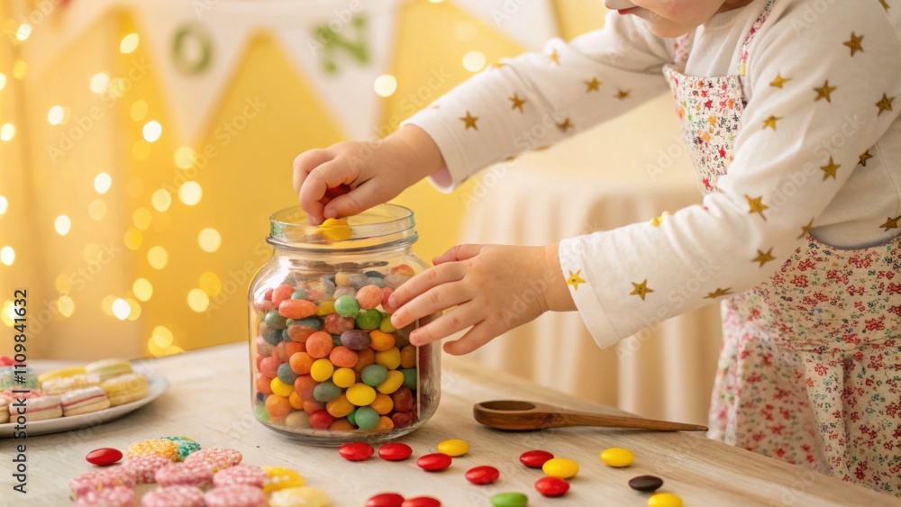 Poster hands in the jar the child unable to contain their enthusiasm reaches both hands into the jar their 