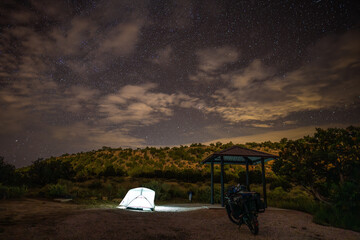 tent in the night