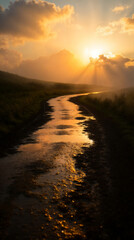 Serene Country Dirt Road 