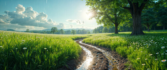 Serene Country Dirt Road 