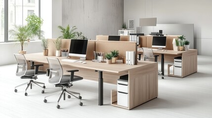 Modern Office Workspace Design:  Elegant and Efficient