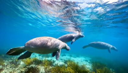 Obraz premium Focas nadando