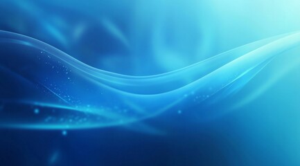 Symmetrical blue background with glowing light effect and curved lines