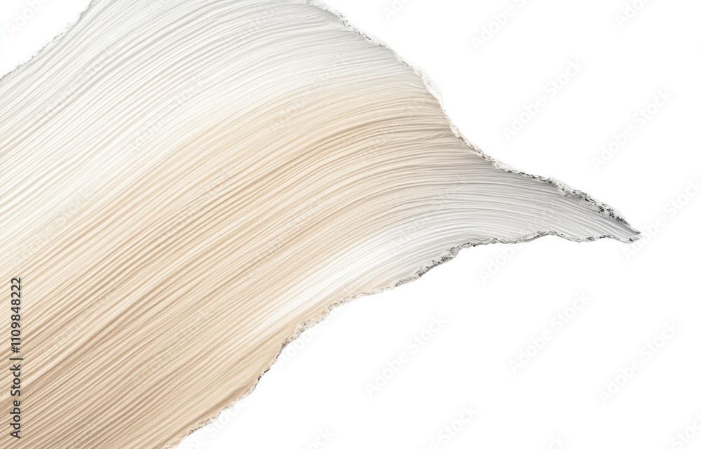 Poster abstract wave of smooth cream and white paint, creating a feeling of calmness and creativity, perfec