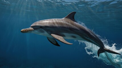 Naklejka premium DOLPHIN IN THE SEA