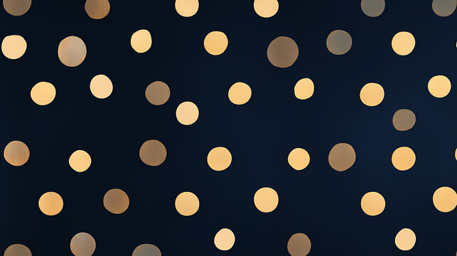 A captivating dark blue backdrop adorned with a playful scattering of shimmering gold polka dots. polka dots. illustration. Shimmering. Illustration