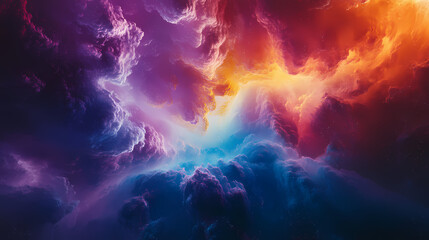 A mesmerizing abstract design with smooth fluid color shifts resembling a shimmering rainbow. Shimmering. Illustration