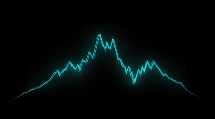Market Trends Captured in Elevating Graph on Deep Black Background