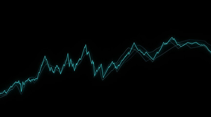 Market Trends Rising: Enhanced Visual on Deep Black Background