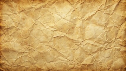 Obraz premium Aged, Crinkled Paper Texture A Background of Wrinkled, Brown Paper with Burned Edges