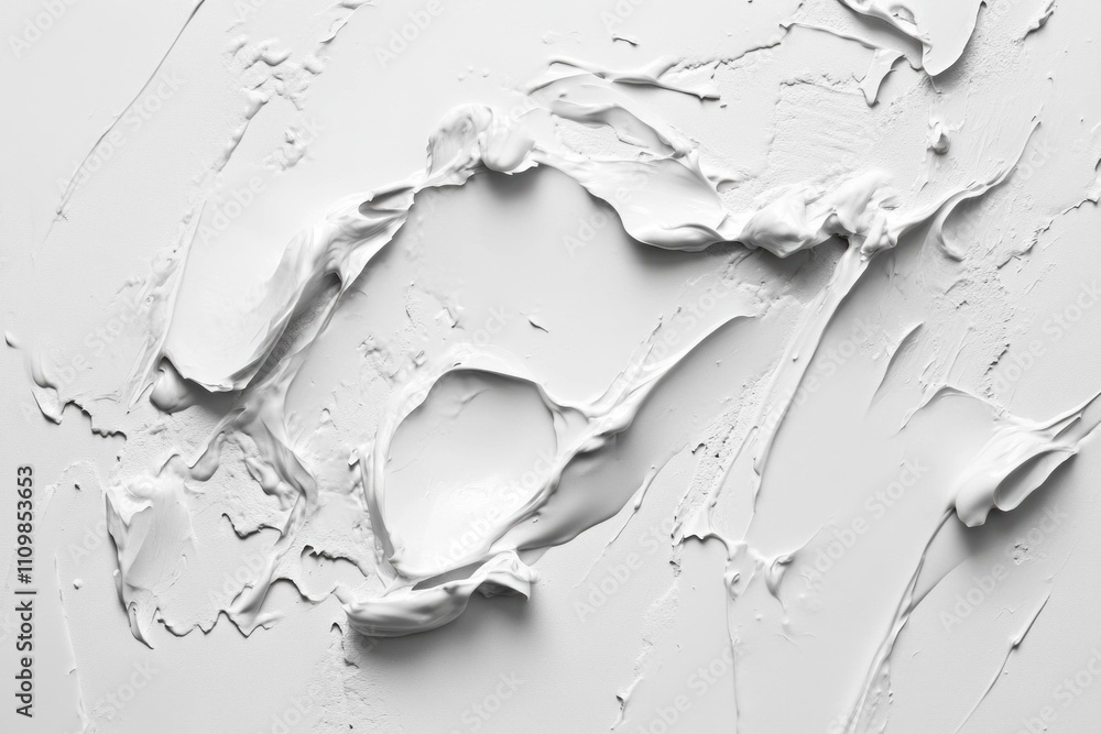 Poster white textured background with thick paint strokes creating an abstract pattern, perfect for artisti