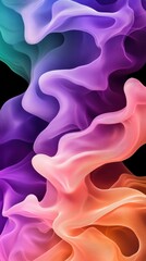 Fototapeta premium Colorful abstract waves create a mesmerizing flow of vibrant hues, AI