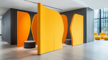 Modern Office Space with Privacy and Productivity Features