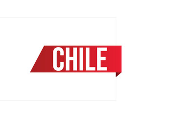 Chile red vector banner illustration isolated on white background