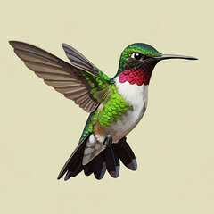 Obraz premium Hummingbird isolated on light background