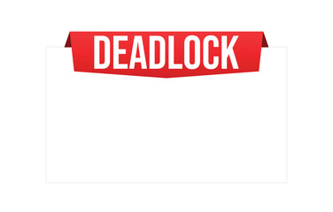 Vector illustration modern Deadlock banner, Isolated web element.