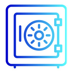 Bank safe icon for your website, logo, app, UI, product print. Bank safe concept flat Silhouette vector illustration icon