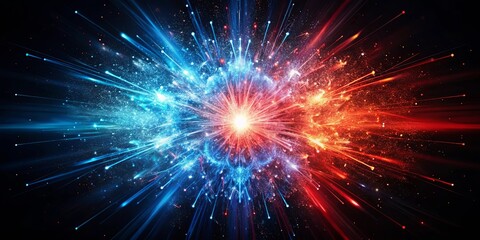 Dynamic Energy Burst A Fiery and Icy Cosmic Collision of Light and Particles