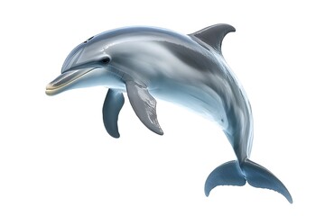 Fototapeta premium Bottlenose Dolphin isolated on white background.