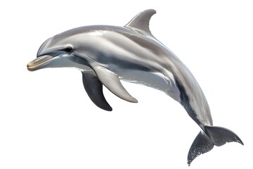 Bottlenose Dolphin isolated on white background.