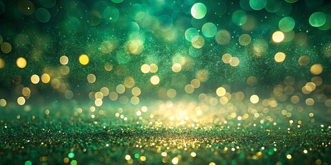 Emerald Green and Gold Glitter Sparkle Background Texture