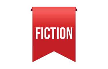 Fiction banner design. Fiction icon. Flat style vector illustration.