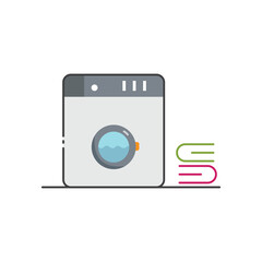 Washing machine Laundry logo icon