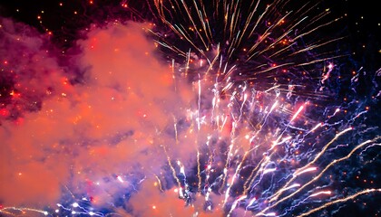 Fototapeta premium fireworks in colorful display