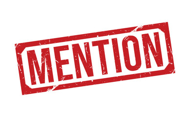 MENTION red rubber stamp vector design.