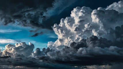 AI GENERATE background, An abstract stormy sky with gradients of charcoal gray and electric blue