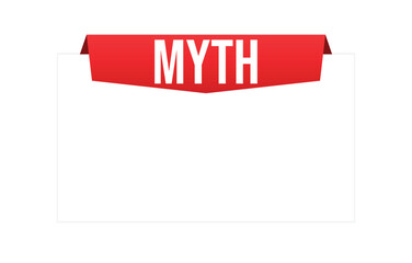 Myth banner design. Myth icon. Flat style vector illustration.