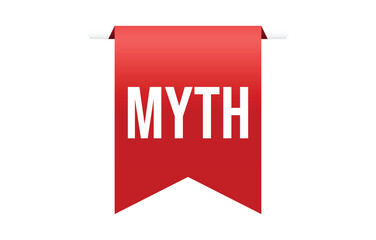 Myth banner design. Myth icon. Flat style vector illustration.