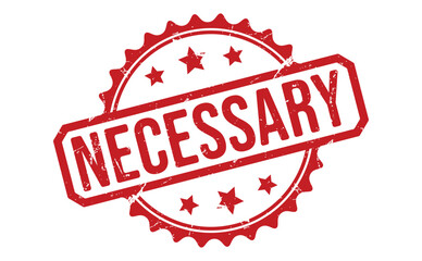 NECESSARY rubber stamp vector illustration on white background