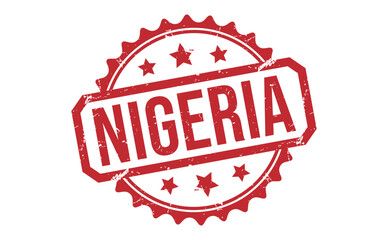 NIGERIA red rubber stamp vector design.