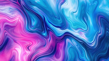 Obraz premium Abstract Swirling Blue Pink Purple Paint Design