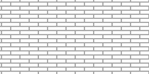 Fototapeta premium Empty masonry pavement floor and wall limestone brickwork concrete texture. Urban white, black line cement rough row wallpaper abstract background.