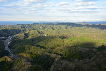 Obraz premium 千葉・鋸山の地獄のぞきから見た景色