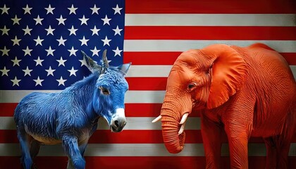 Political Animals Symbolizing the United States' Divided Ideologies