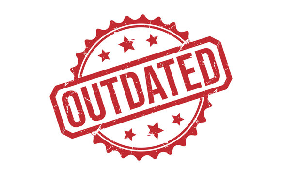 OUTDATED rubber stamp on white background. OUTDATED Stamp.
