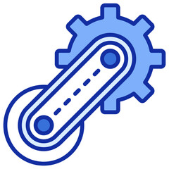 Machine Blue Color Icon